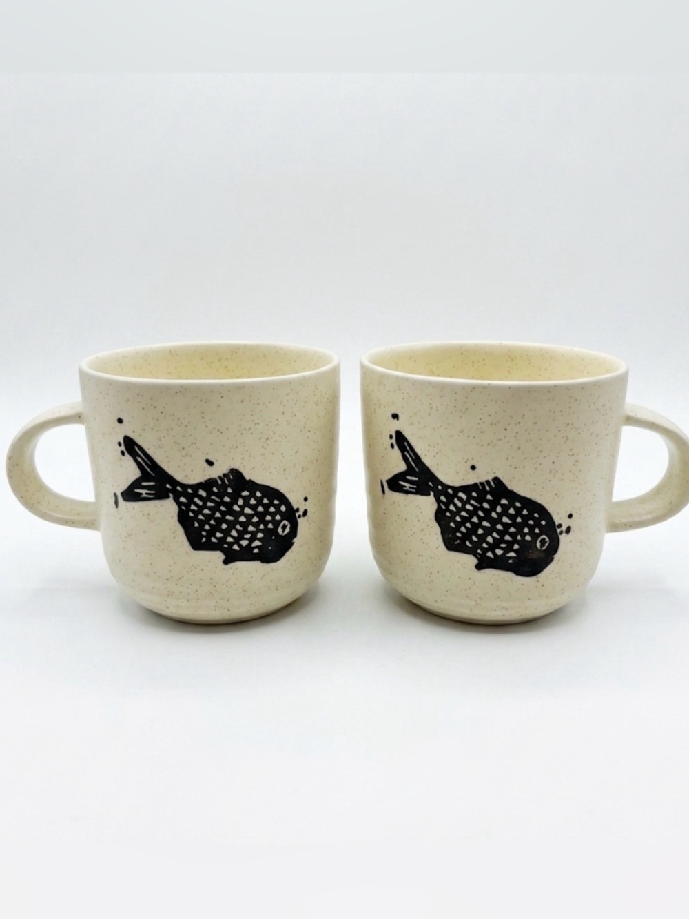 Set of 2 Anthropologie Tetra Stoneware Mugs NWT Rare Find!